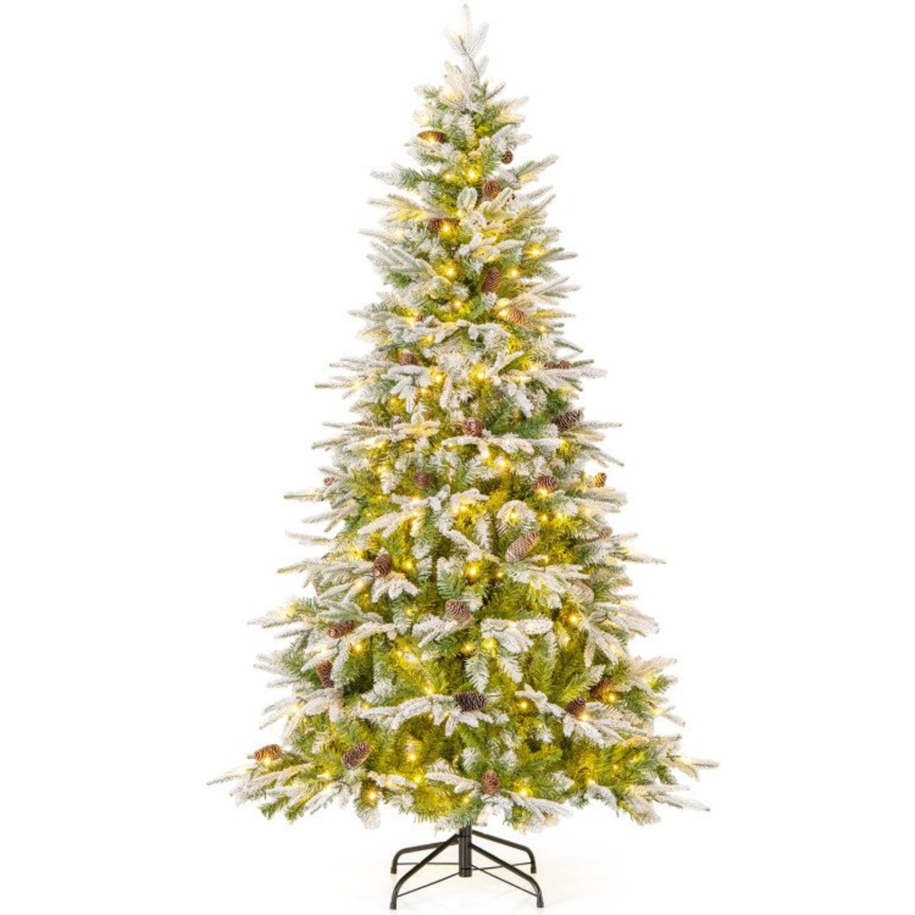 Edge Collections - Pre-Lit Artificial Christmas Tree with Realistic Foliage - 1 Piece